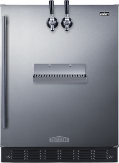 Summit® 5.3 Cu. Ft. Black/Stainless Steel Built-In Cold Brew Coffee Kegerator