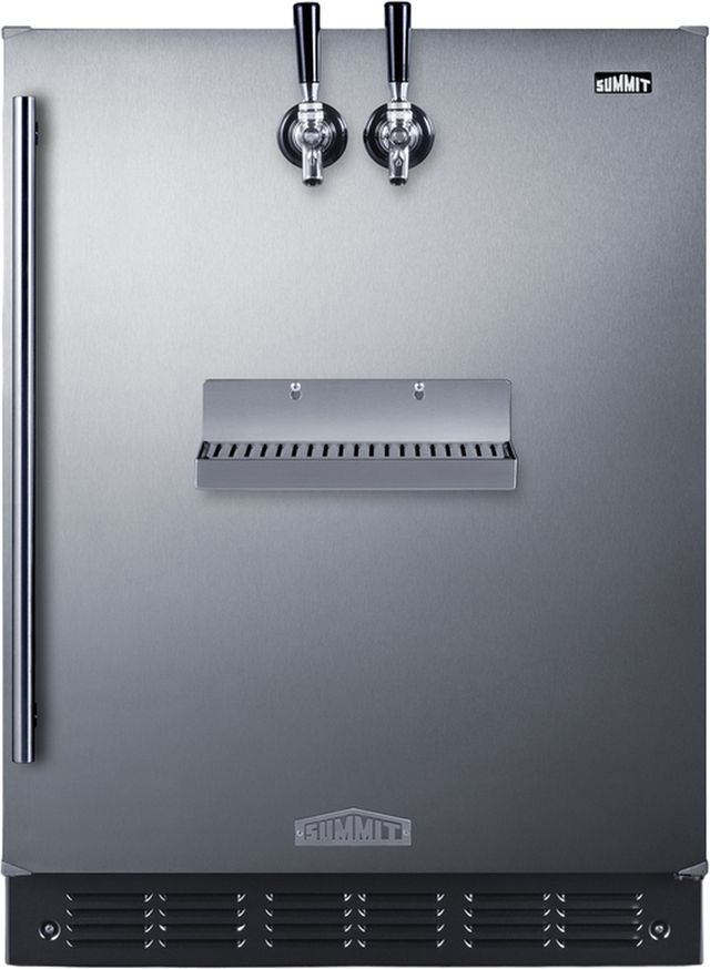Summit® 5.3 Cu. Ft. Black/Stainless Steel Built-In Cold Brew Coffee Kegerator-0
