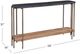 Bassett Mirror Adrienne Sandblasted Black Console Table with Brass Base-2