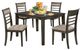 Furniture of America® Taylah 5-Piece Beige/Weathered Gray Dining Set-0