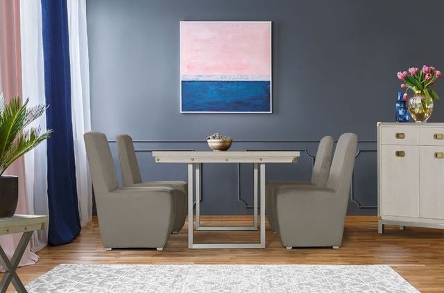 Michael Amini® Menlo Station Eucalyptus/Gray Side Chair-1