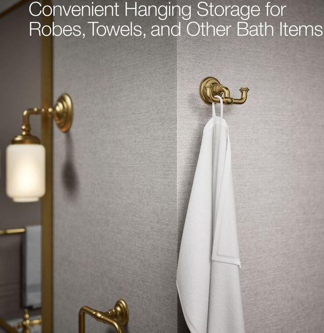 KOHLER® Artifacts® Matte Black Double Robe Hook -2