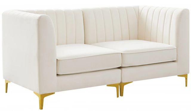 Meridian Furniture Alina 2-Piece Cream Modular Sectional Loveseat-0