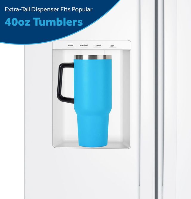 GE® ENERGY STAR® 36" 27.9 Cu. Ft. White Side-by-Side Refrigerator with Extra Tall Dispenser and In-Door Icemaker-3