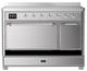 Ilve® Majestic III 48" Stainless Steel Pro Style Induction Range with Solid Door and Chrome Trim-2