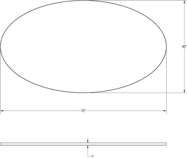Amisco Customizable Gemma 72" Oval Pub Table and 1" Thermo Fused Laminate Top-1