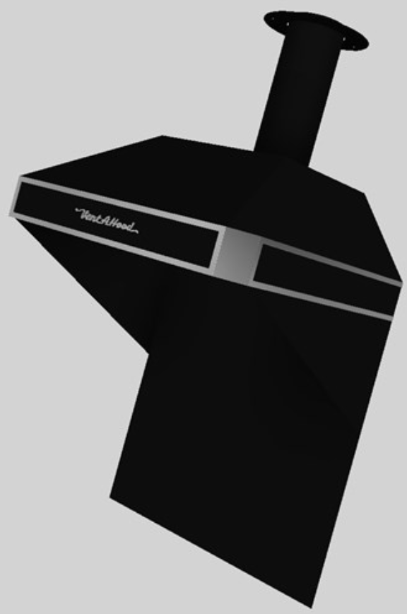 Vent-A-Hood® A Series 30" Black Retro Style Wall Mounted Range Hood