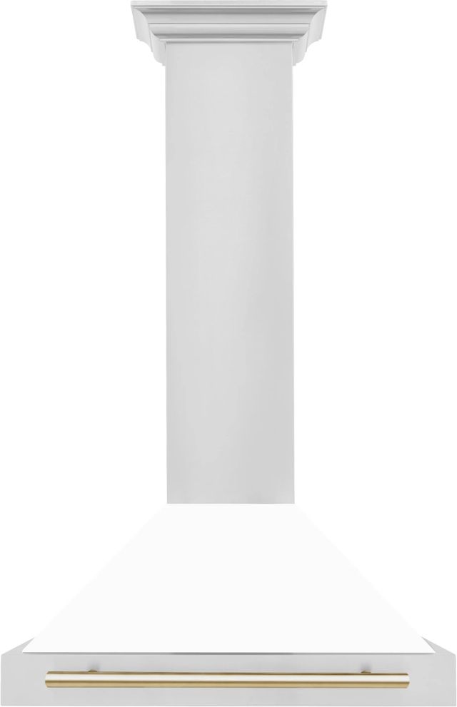 ZLINE 30" Autograph Edition White Matte Wall Mounted Range Hood-0