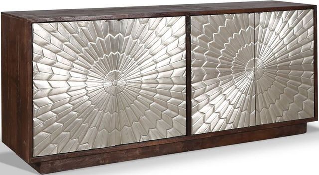 Parker House® Crossings Palace Silver Clad 78" TV Console-0