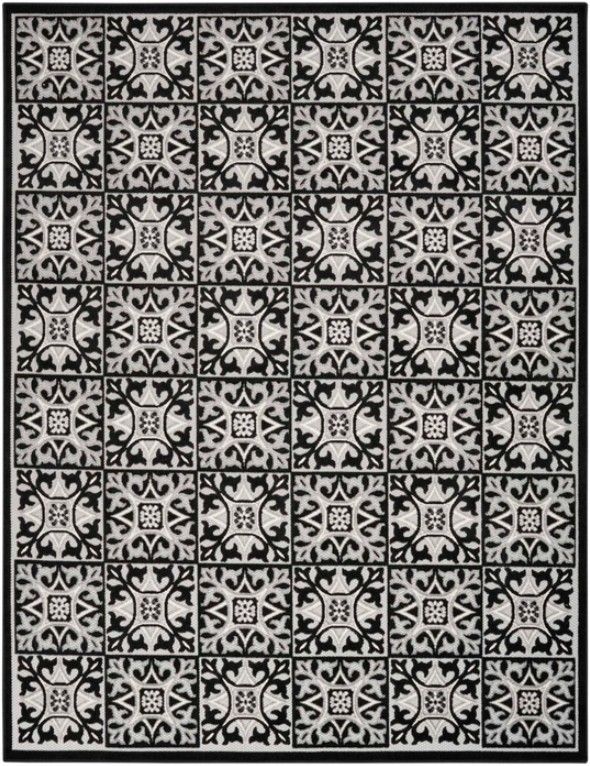 Nourison Home™ Aloha Black White 5'x8' Style 2 Area Rug-0
