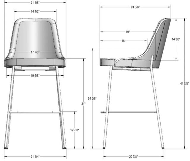 Amisco Customizable Essie Upholstered Bar Stool-2