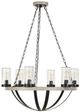 Uttermost® Edgecomb Faux Beechwood/Matte Black 6-Light Indoor-Outdoor Chandelier-4