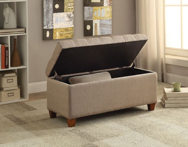 Coaster® Taupe Storage Bench-3