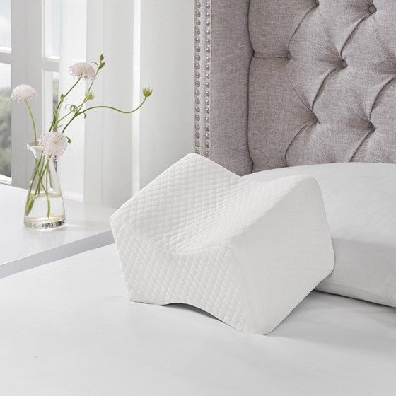 Olliix by Sleep Philosophy White Memory Foam Knee Pillow-3