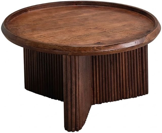 Jaipur Furniture Paulsynn Brown Round Cocktail Table-0