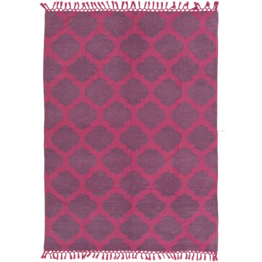 Surya Trellis Fuchsia 50"x70" Throw Blanket-1