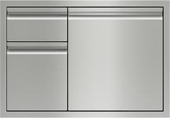 Wolf® 30" Stainless Steel Combination Double Drawers and Door Storage