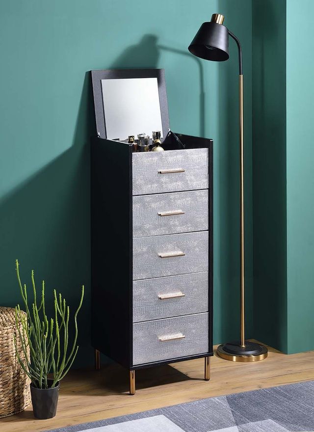 ACME Furniture Myles Black/Silver Jewelry Armoire-5
