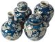 A & B Home Blue/White Jar And Vase-3