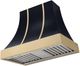AGA Cascade 36" Gloss Black Wall Mounted Range Hood with Brushed Brass Trim-0