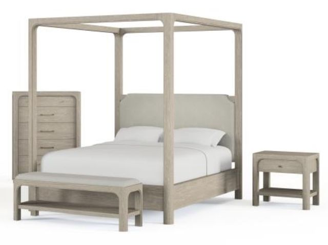 Coaster® Solano Beige/Weathered Mango 85" Canopy Queen Bed-1