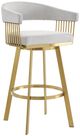Armen Living Chelsea Anchor Gold/Silver Counter Stool-0