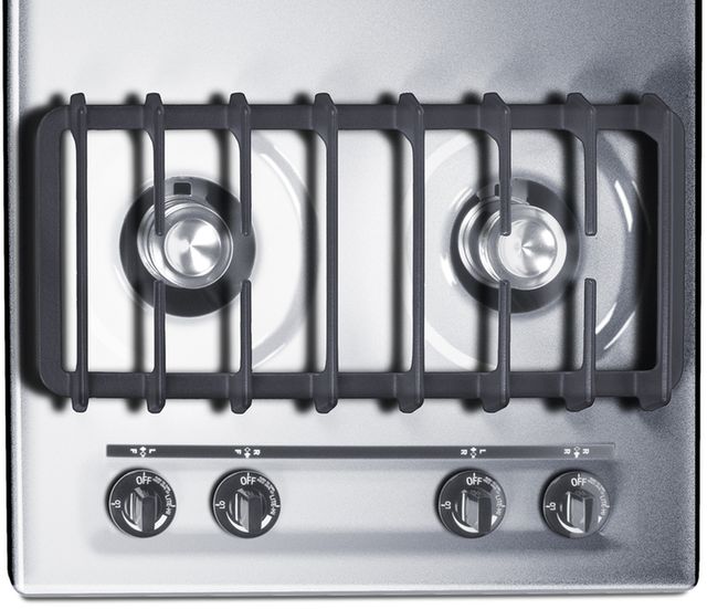 Summit® 30" Chrome Gas Cooktop-2