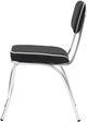 Coaster® Retro 2-Piece Black/Chrome Side Chairs-2