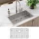 Elkay Crosstown® Polished Satin 33'' FR2-Hole Single Bowl Dual Mount Sink Kit-2