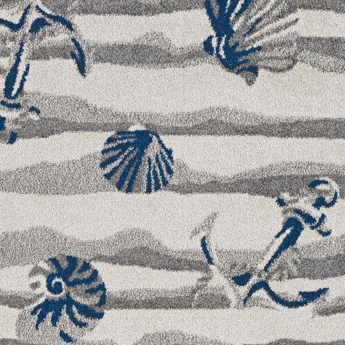 KAS Rugs Lucia Ivory Seashore 5'x8' Area Rug-4