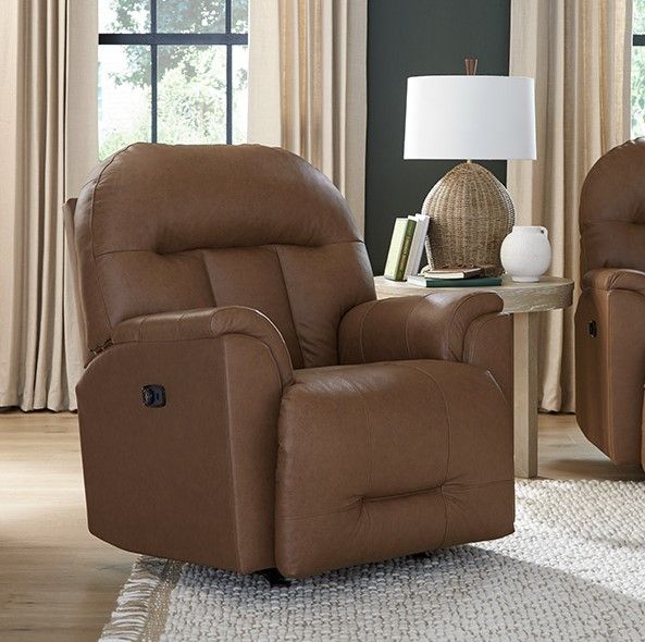 Best® Home Furnishings Customizable Suitably Leather Power Swivel Glider Recliner with Tilt Headrest-1