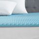Olliix by Sleep Philosophy Blue All Season Reversible Hypoallergenic 1.5" Cooling Gel Memory Foam Twin Mattress Topper-4