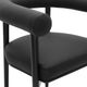 TOV Furniture Spara Black Vegan Leather Dining Arm Chair-5
