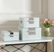 StyleCraft Norman Wyatt Home 3-Piece Brushed Silver/Spa Blue Leather Accessory Boxes-3