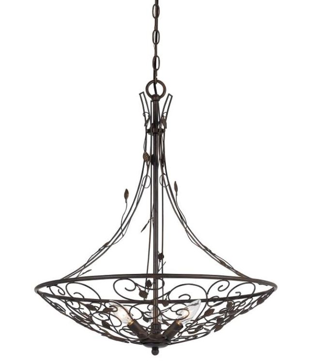 Cal® Lighting & Accessories Varano 3-Light Iron Rust Chandelier-0