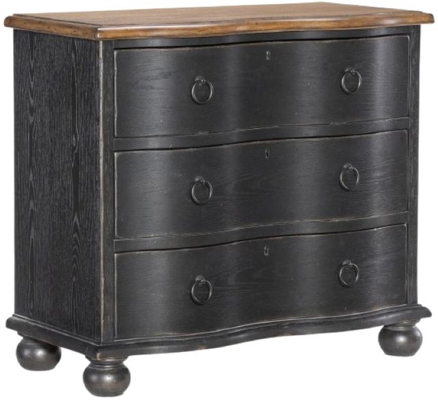 Legacy Classic Vintage Market Barnwood Oak/Kettle Black 3-Drawer Chest-0
