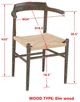 Forty West Wishbone Brown/Gray Wash Chair-1