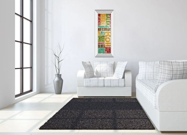 Classy Art Rock and Roll by Sd Graphics Studio 42" Mirror Framed Wall Art-2