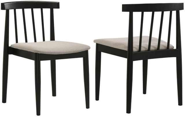 Coaster® Cullen 2-Piece Black/Wheat Dining Side Chair Set-0