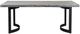 Moe's Home Collection Bent Weathered Light Grey Extra Small Dining Table with Black Metal Base-2