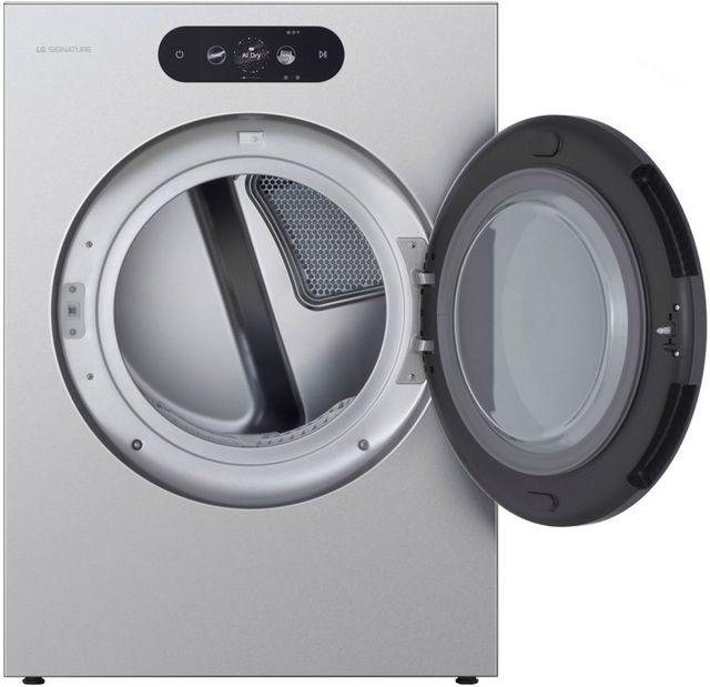 LG Signature 9.0 Cu. Ft. Brushed Platinum Steel Smart Front Load Electric Dryer-8