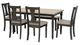 Powell® Willow 6-Piece Gray Dining Set-4
