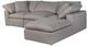 Moe's Home Collection Clay Lounge 4-Piece Light Grey Modular Sectional and Ottoman-2