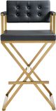 TOV Furniture Director Black Gold Steel Bar Stool-1