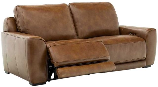 Liberty Furniture Blake Venetian Honey Leather Power Reclining Loveseat with Power Headrest-1