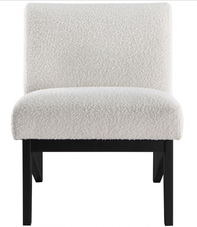 Meridian Furniture Chapman Cream/Black Boucle Fabric Accent Chair-1