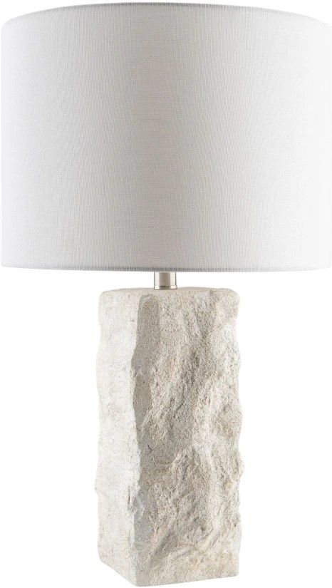 Surya Marie Natural White Table Lamp-0