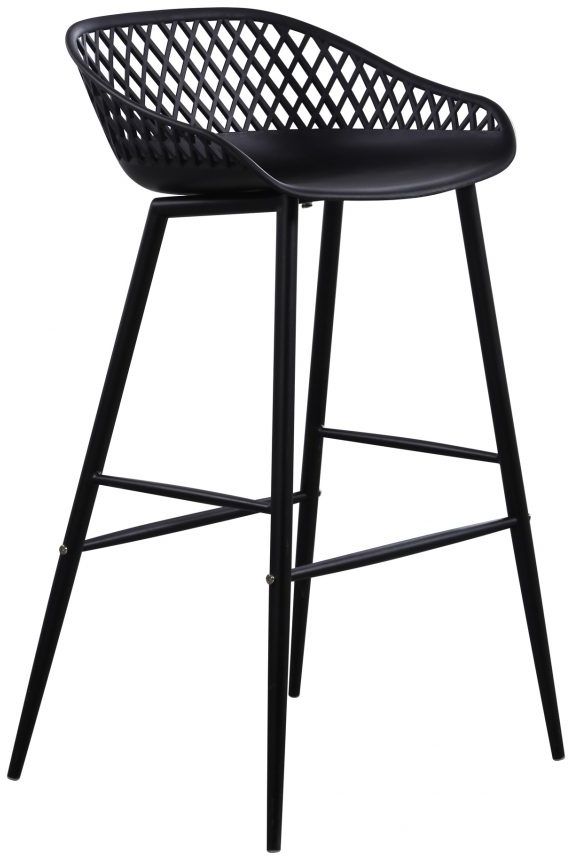 Moe's Home Collection Piazza Black-m2 Outdoor Bar Stool-1