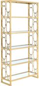 ACME Furniture Milavera Clear/Gold Bookshelf-0