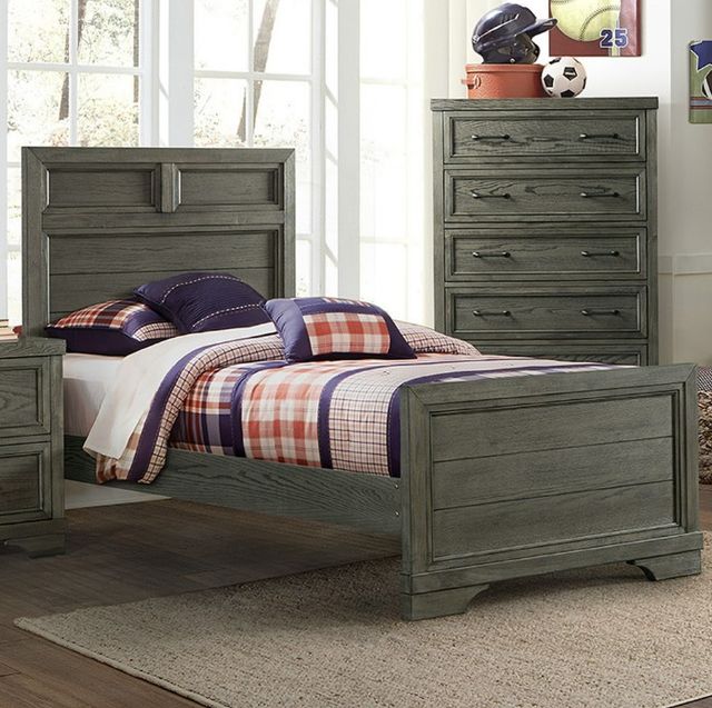 Westwood Design Foundry Brushed Pewter Youth Twin Panel Bed-1